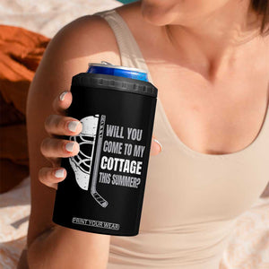 Will You Come To My Cottage This Summer 4 in 1 Can Cooler Tumbler Retro LGBT Romance Hockey Fan TS10 Print Your Wear