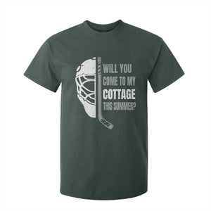 Will You Come To My Cottage This Summer T Shirt For Kid Retro LGBT Romance Hockey Fan TS10 Dark Forest Green Print Your Wear