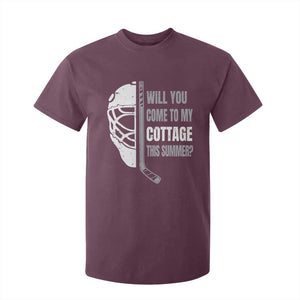 Will You Come To My Cottage This Summer T Shirt For Kid Retro LGBT Romance Hockey Fan TS10 Maroon Print Your Wear