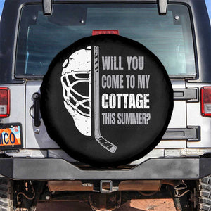 Will You Come To My Cottage This Summer Spare Tire Cover Retro LGBT Romance Hockey Fan TS10 No hole Black Print Your Wear