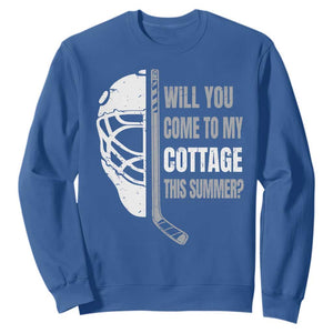 Will You Come To My Cottage This Summer Sweatshirt Retro LGBT Romance Hockey Fan TS10 Royal Blue Print Your Wear