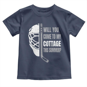 Will You Come To My Cottage This Summer Toddler T Shirt Retro LGBT Romance Hockey Fan TS10 Navy Print Your Wear