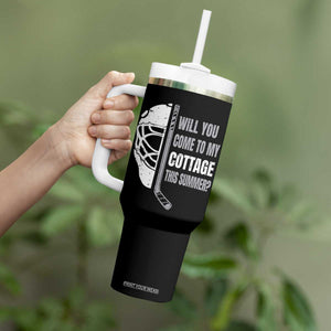 Will You Come To My Cottage This Summer Tumbler With Handle Retro LGBT Romance Hockey Fan TS10 Print Your Wear