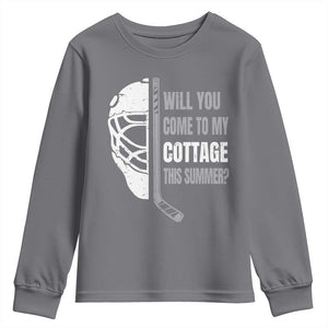 Will You Come To My Cottage This Summer Youth Sweatshirt Retro LGBT Romance Hockey Fan TS10 Charcoal Print Your Wear
