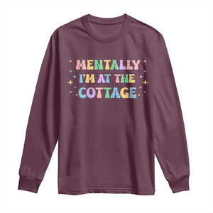 LGBT Romance Hockey Long Sleeve Shirt Mentally Im At The Cottage Team Hollanov Fan TS10 Maroon Print Your Wear