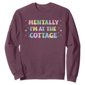 LGBT Romance Hockey Sweatshirt Mentally Im At The Cottage Team Hollanov Fan TS10 Maroon Print Your Wear