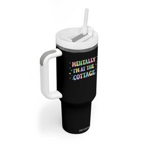 LGBT Romance Hockey Tumbler With Handle Mentally Im At The Cottage Team Hollanov Fan TS10 Print Your Wear