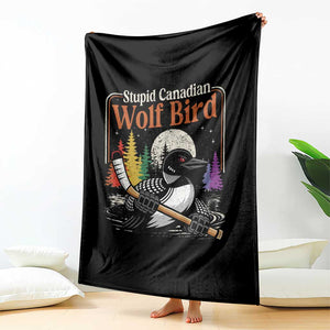Stupid Canadian Wolf Bird Throw Blanket Retro Romance Hockey LGBT Book Movie Fans TS10 Print Your Wear