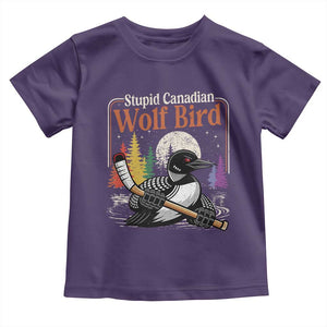 Stupid Canadian Wolf Bird Toddler T Shirt Retro Romance Hockey LGBT Book Movie Fans TS10 Purple Print Your Wear