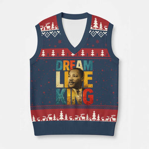 Black History Month Martin Luther King Day V-Neck Knit Sweater Vest I Have Dream TS10 Navy Red Print Your Wear