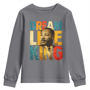 Black History Month Martin Luther King Day Youth Sweatshirt I Have Dream TS10 Charcoal Print Your Wear