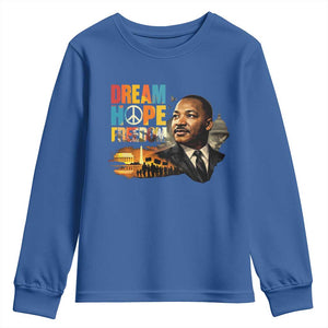 Black History Month Martin Luther King Day Youth Sweatshirt Martin Luther King Sweatshirt, Black History Sweatshirt, I Have A Dream Sweatshirt, MLK Sweatshirt, Human Rights Sweatshirt, BLM Sweatshirt TS10 Royal Blue Print Your Wear