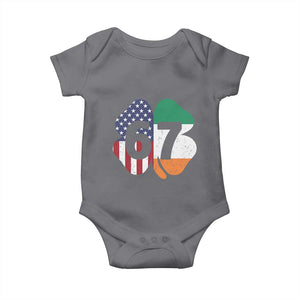 Six Seven 6 7 St Patricks Day Baby Onesie 67 Meme Irish American Ireland Flag Lucky Shamrocks TS10 Charcoal Print Your Wear