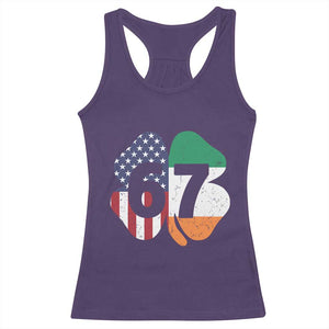 Six Seven 6 7 St Patricks Day Racerback Tank Top 67 Meme Irish American Ireland Flag Lucky Shamrocks TS10 Purple Print Your Wear