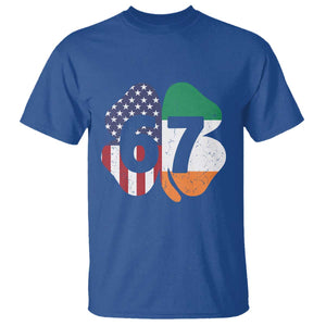 Six Seven 6 7 St Patricks Day T Shirt 67 Meme Irish American Ireland Flag Lucky Shamrocks TS10 Royal Blue Print Your Wear