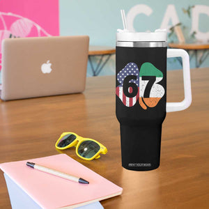 Six Seven 6 7 St Patricks Day Tumbler With Handle 67 Meme Irish American Ireland Flag Lucky Shamrocks TS10 Print Your Wear