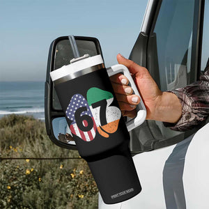 Six Seven 6 7 St Patricks Day Tumbler With Handle 67 Meme Irish American Ireland Flag Lucky Shamrocks TS10 Print Your Wear