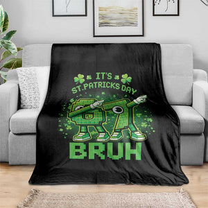 Its St Patricks Day 67 Bruh Throw Blanket Funny Shamrock Six Seven 6 7 Meme Gen Alpha TS10 Print Your Wear