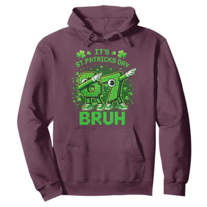 Its St Patricks Day 67 Bruh Hoodie Funny Shamrock Six Seven 6 7 Meme Gen Alpha TS10 Maroon Print Your Wear