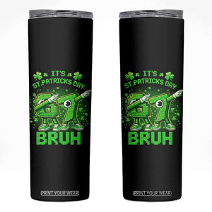Its St Patricks Day 67 Bruh Skinny Tumbler Funny Shamrock Six Seven 6 7 Meme Gen Alpha TS10 Black Print Your Wear