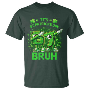 Its St Patricks Day 67 Bruh T Shirt Funny Shamrock Six Seven 6 7 Meme Gen Alpha TS10 Dark Forest Green Print Your Wear