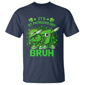 Its St Patricks Day 67 Bruh T Shirt Funny Shamrock Six Seven 6 7 Meme Gen Alpha TS10 Navy Print Your Wear