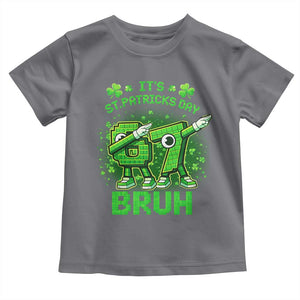 Its St Patricks Day 67 Bruh Toddler T Shirt Funny Shamrock Six Seven 6 7 Meme Gen Alpha TS10 Charcoal Print Your Wear