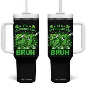 Its St Patricks Day 67 Bruh Tumbler With Handle Funny Shamrock Six Seven 6 7 Meme Gen Alpha TS10 One Size: 40 oz Black Print Your Wear