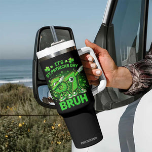 Its St Patricks Day 67 Bruh Tumbler With Handle Funny Shamrock Six Seven 6 7 Meme Gen Alpha TS10 Print Your Wear
