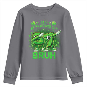 Its St Patricks Day 67 Bruh Youth Sweatshirt Funny Shamrock Six Seven 6 7 Meme Gen Alpha TS10 Charcoal Print Your Wear