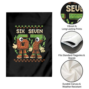 Six Seven Brainrot Italian Funny 67 Garden Flag Checkered Kids Gaming Meme TS10 Print Your Wear