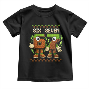 Six Seven Brainrot Italian Funny 67 Toddler T Shirt Checkered Kids Gaming Meme TS10 Black Print Your Wear