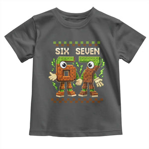 Six Seven Brainrot Italian Funny 67 Toddler T Shirt Checkered Kids Gaming Meme TS10 Dark Heather Print Your Wear