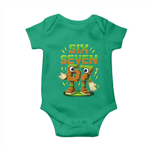 Six Seven Brainrot Italian Funny 67 Kids Gaming Meme Baby Onesie TS10 Irish Green Print Your Wear