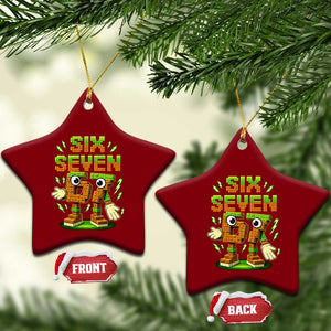 Six Seven Brainrot Italian Funny 67 Kids Gaming Meme Ceramic Ornament TS10 Print Your Wear
