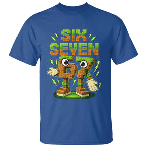 Six Seven Brainrot Italian Funny 67 Kids Gaming Meme T Shirt TS10 Royal Blue Print Your Wear