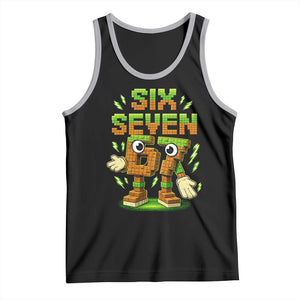 Six Seven Brainrot Italian Funny 67 Kids Gaming Meme Tank Top TS10 Black Athletic Heather Print Your Wear