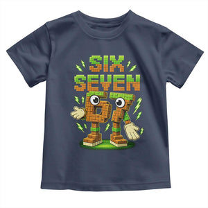 Six Seven Brainrot Italian Funny 67 Kids Gaming Meme Toddler T Shirt TS10 Navy Print Your Wear