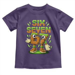 Six Seven Brainrot Italian Funny 67 Kids Gaming Meme Toddler T Shirt TS10 Purple Print Your Wear
