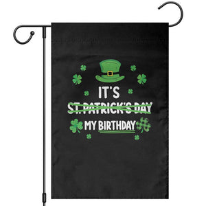 Funny Birthday St Patricks Day Garden Flag Funny Shamrock Born Lucky Irish Bday TS10 Black Print Your Wear