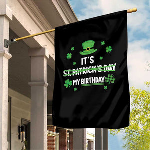 Funny Birthday St Patricks Day Garden Flag Funny Shamrock Born Lucky Irish Bday TS10 Print Your Wear