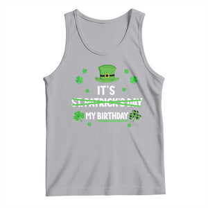 Funny Birthday St Patricks Day Tank Top Funny Shamrock Born Lucky Irish Bday TS10 Athletic Heather Print Your Wear