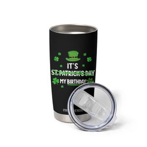 Funny Birthday St Patricks Day Tumbler Cup Funny Shamrock Born Lucky Irish Bday TS10 Print Your Wear