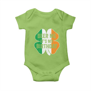 Funny Birthday St Patricks Day Baby Onesie Beer Me Its My Birthday Ireland Irish Shamrock TS10 Lime Print Your Wear