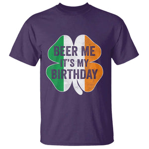 Funny Birthday St Patricks Day T Shirt Beer Me Its My Birthday Ireland Irish Shamrock TS10 Purple Print Your Wear