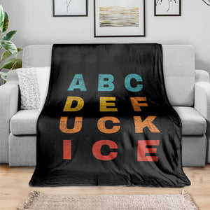 Fck Ice Throw Blanket Retro Protest Chinga La Migra Subtle FDT TS10 Print Your Wear