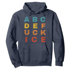 Fck Ice Hoodie Retro Protest Chinga La Migra Subtle FDT TS10 Navy Print Your Wear