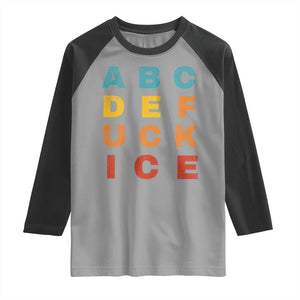 Fck Ice Raglan Shirt Retro Protest Chinga La Migra Subtle FDT TS10 Sport Gray Black Print Your Wear