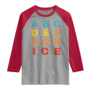 Fck Ice Raglan Shirt Retro Protest Chinga La Migra Subtle FDT TS10 Sport Gray Red Print Your Wear