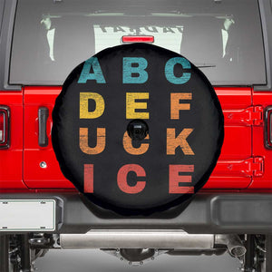 Fck Ice Spare Tire Cover Retro Protest Chinga La Migra Subtle FDT TS10 Black Print Your Wear